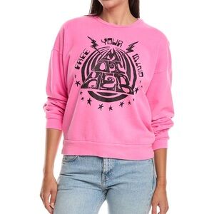 MOTHER Denim Drop Square Sweatshirt in Free Your Mind
